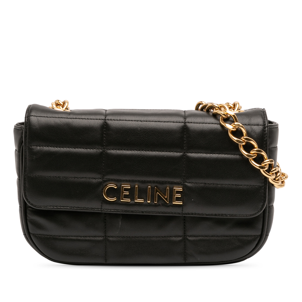 Pre-Loved Celine Matelasse Goatskin Monochrome Chain Shoulder Bag